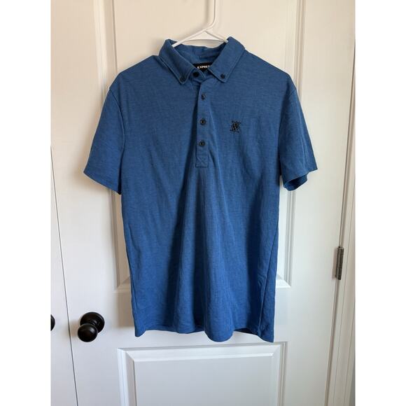 Men’s Express Blue Polo Shirt Small - Picture 1 of 6